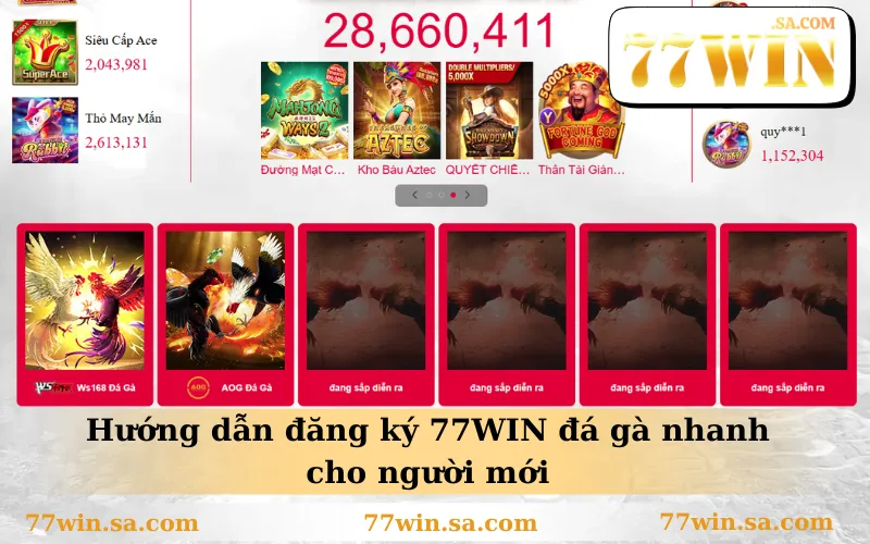 Đá Gà 77WIN 3 Hướng dẫn đăng ký 77WIN đá gà nhanh cho người mới