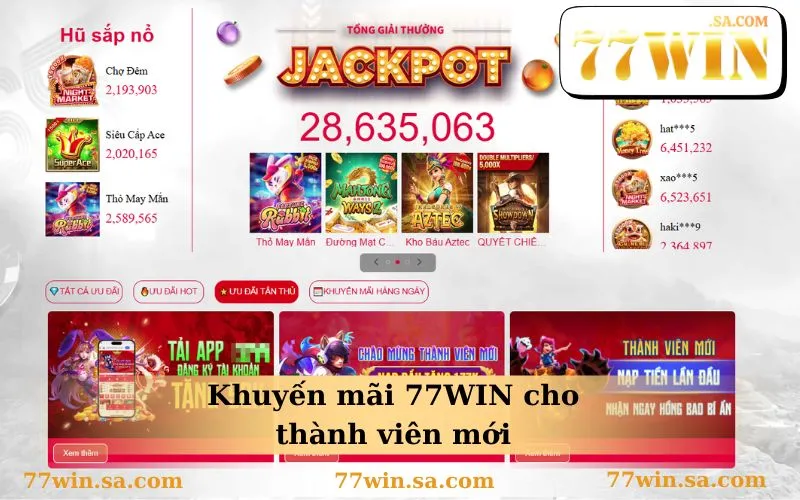 Khuyến Mãi 77WIN 1 Khuyến mãi 77WIN cho thành viên mới
