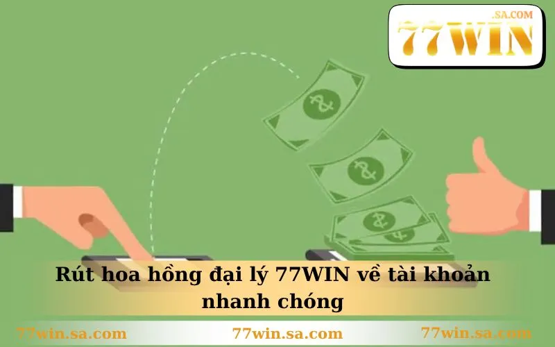 Đại Lý 77WIN 3 Rút hoa hồng đại lý 77WIN về tài khoản nhanh chóng